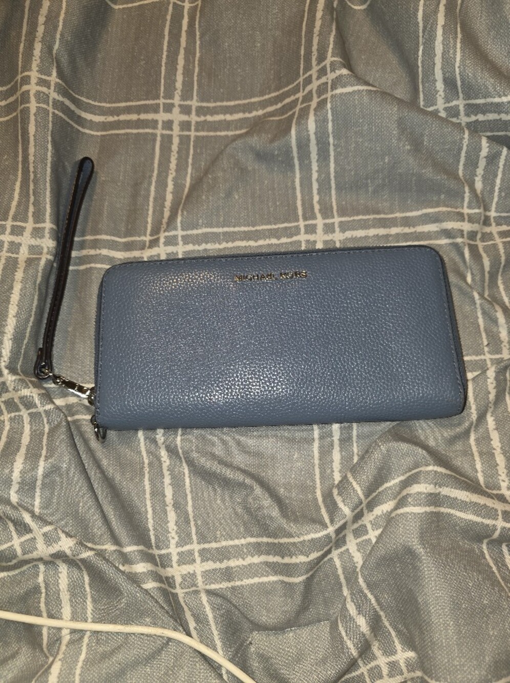 Michael Kors Jet Set Travel Large Pebbled Leather Continental Wristlet Wallet